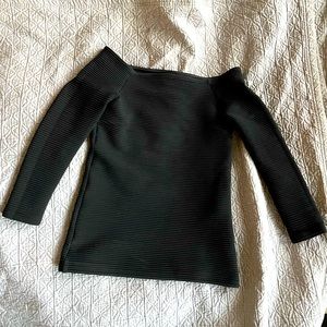 Off the shoulder ribbed top